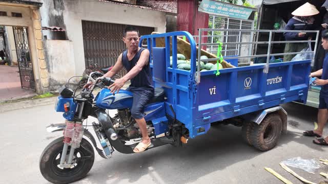 Cargo Trike Carrying Watermelons