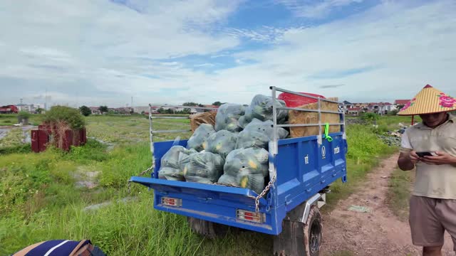 Cargo Trike Loaded With Watermelon Bags