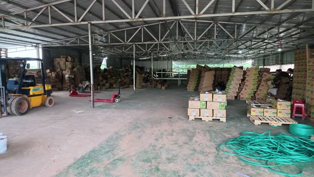 Warehouse With Stacked Boxes