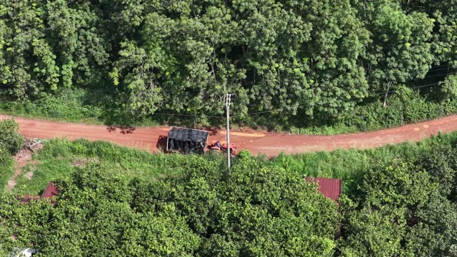 Trailer On Dirt Track