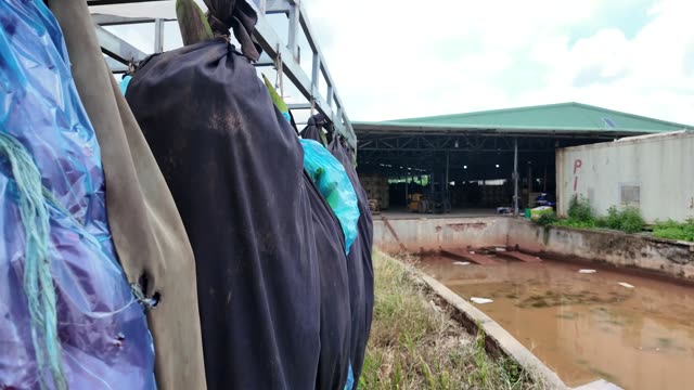 Trailer By Empty Warehouse