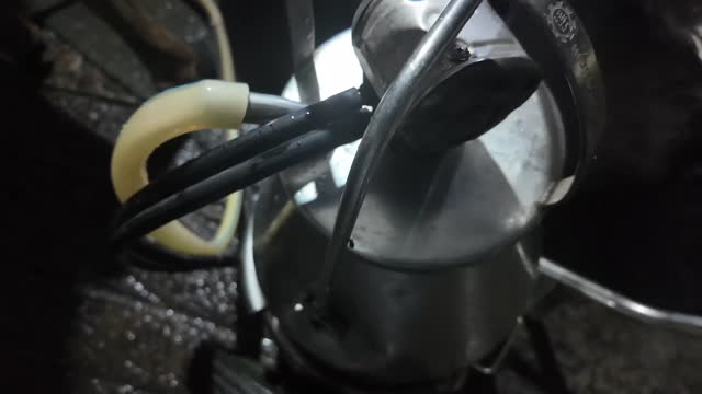 Steel Milk Can Close Up