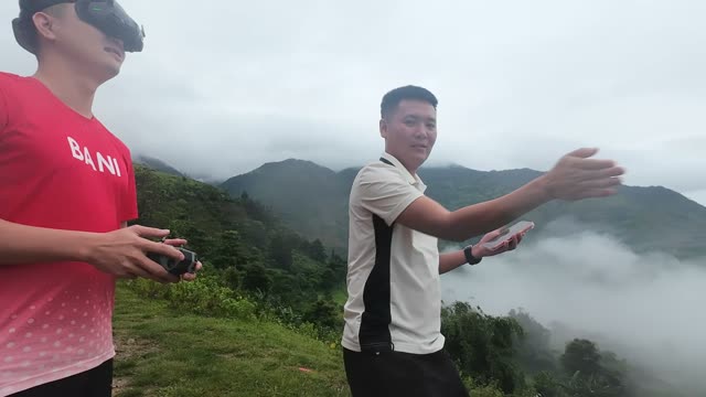 FPV Racing Through Valley Mist