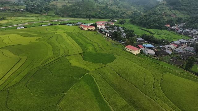 FPV Skimming Rural Road By Terraces