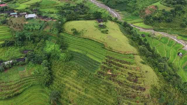 Village Homes Beside Stream Terraces