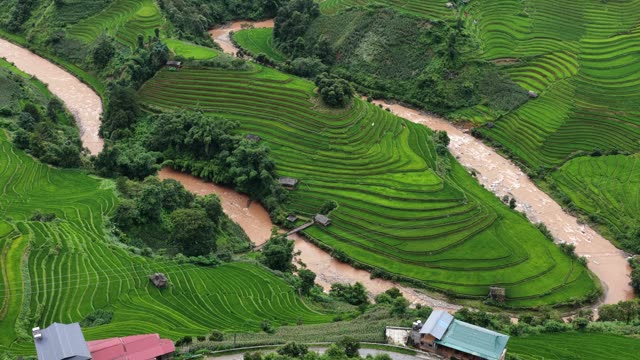 River Bend Through Village Terraces