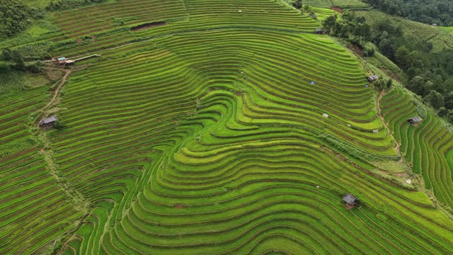 Wide Terrace Rings Around Village House