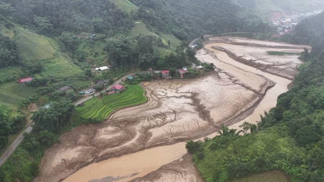 Muddy River Winding Past Hamlet