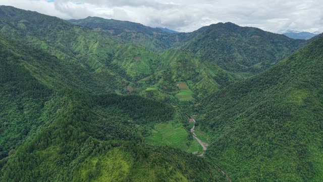 Green Mountain Valley Under Clouds