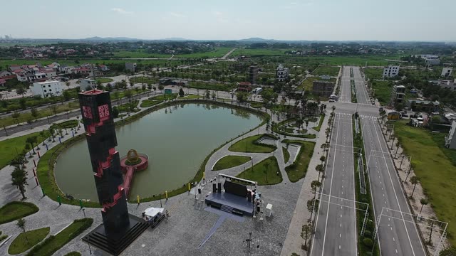 Aerial Over New Town Park