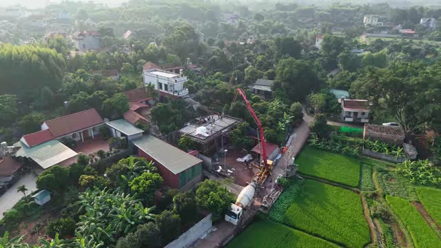 Pump Boom Over Rural Home