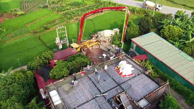 Aerial Pump Boom Arch Paddies