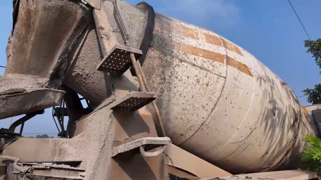 Concrete Mixer Drum Close Up