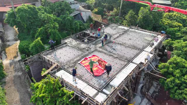 Aerial Rooftop Concrete Work