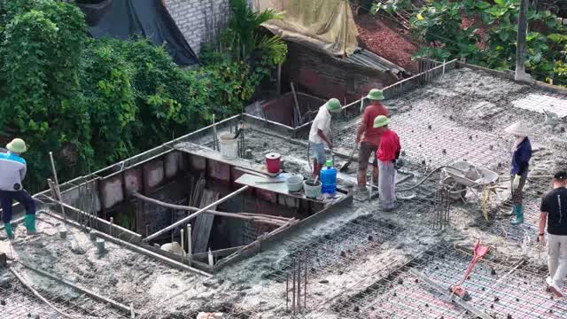 Leveling Fresh Roof Slab