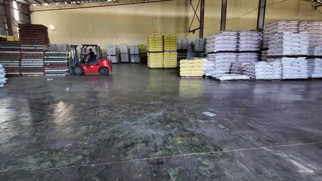 Feed Warehouse Forklift Operation