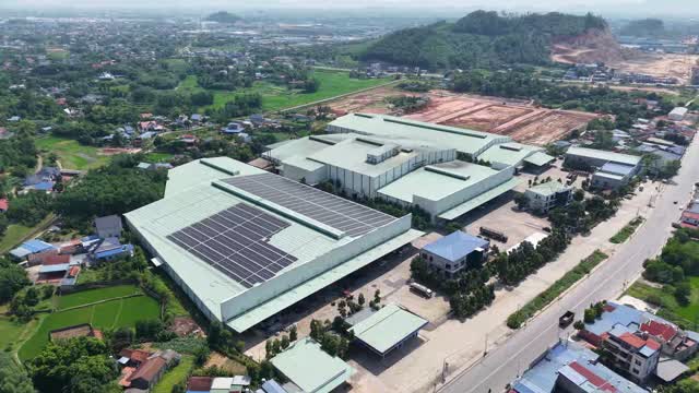 Solar Roof Factory Aerial View