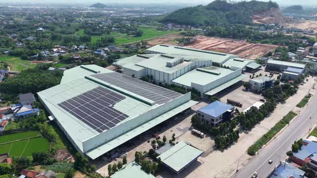 Aerial View Of Rural Factory