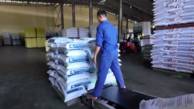Feed Warehouse Sack Stacks
