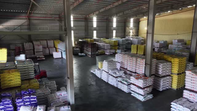 Feed Warehouse Sack Stacks