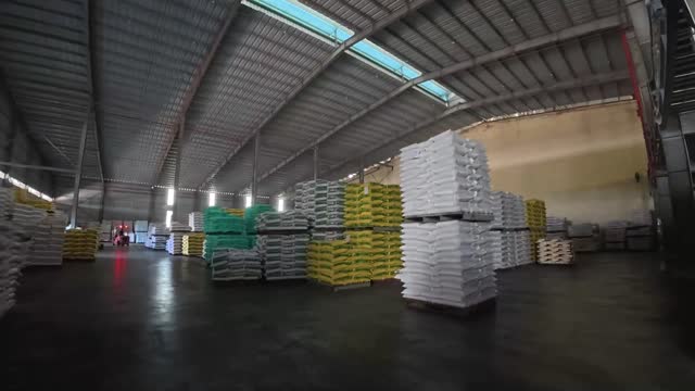 Large Feed Storage Warehouse Interior