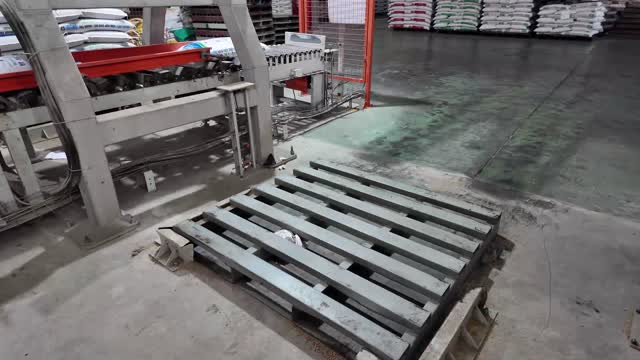 Forklift And Empty Pallet Indoors