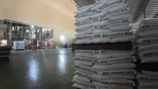 Feed Sacks In Storage Shed