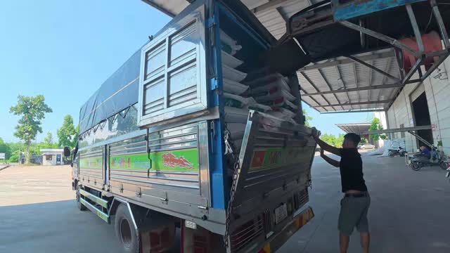 Truck Loaded With Feed Bags
