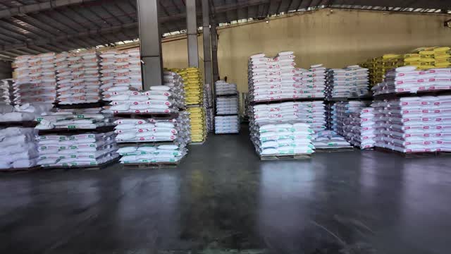 Feed Sacks On Pallets