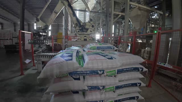 Stacked Chicken Feed Sacks