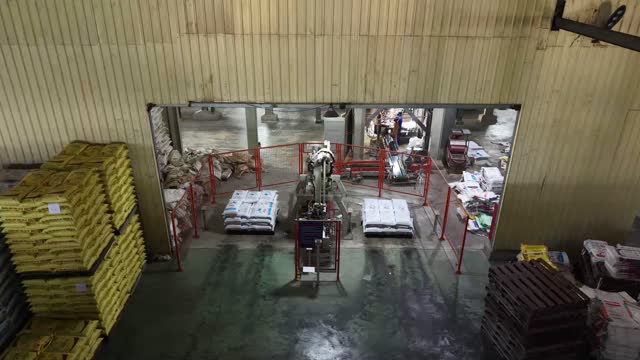 Feed Sack Stacking Operation