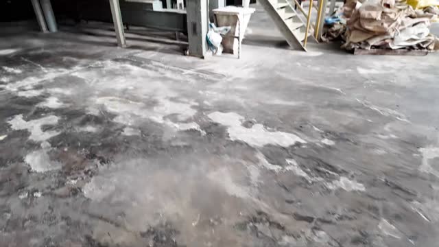 Empty Warehouse Concrete Floor