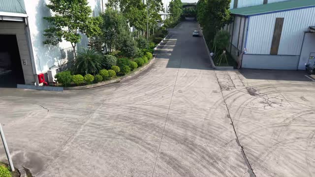 Aerial Factory Courtyard Driveway
