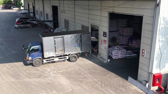 Aerial Warehouse Loading Dock