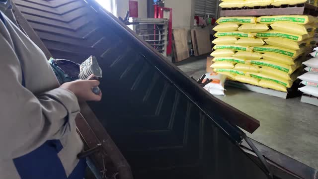 Feed Bags On Conveyor