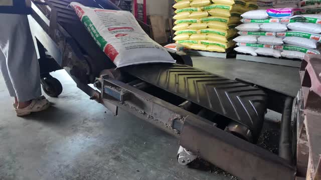 Feed Sack Moving On Belt