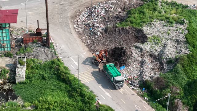 Aerial Landfill Waste Site