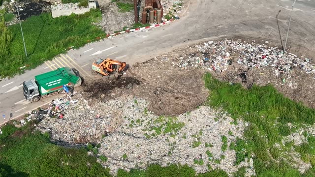 Aerial View Trash Dump