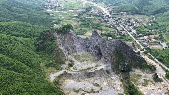 Limestone Quarry Above Village