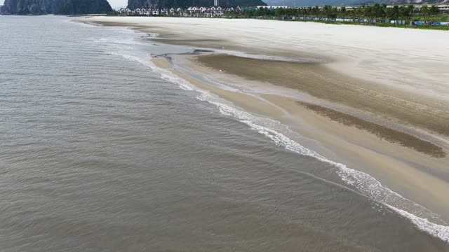 Waves Wash Sandy Shore