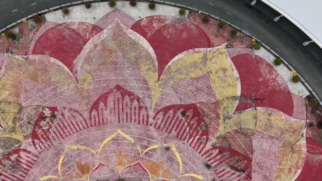 Painted Lotus Plaza Detail