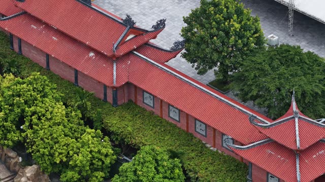 Red Tiled Temple Roofline
