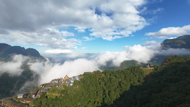 Mountain Village Above The Clouds