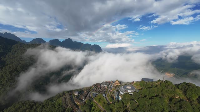 Sea Of Clouds Over Mountain Temple