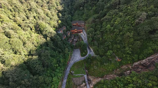 Temple Hidden In Green Valley