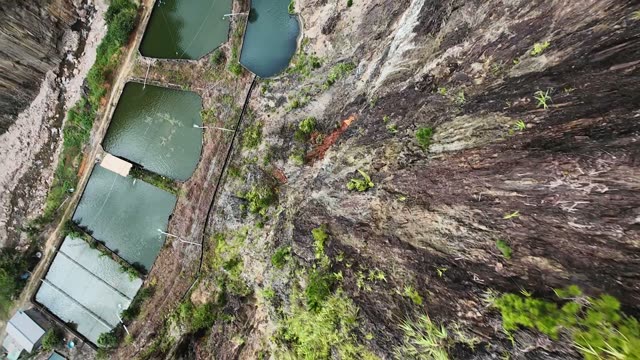 Mountain Fish Ponds From Above