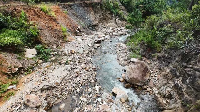 Boulder-Strewn Mountain Stream