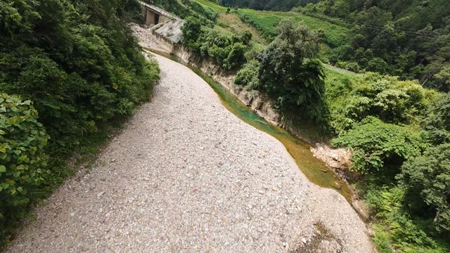 Gravel River Winding Through Jungle