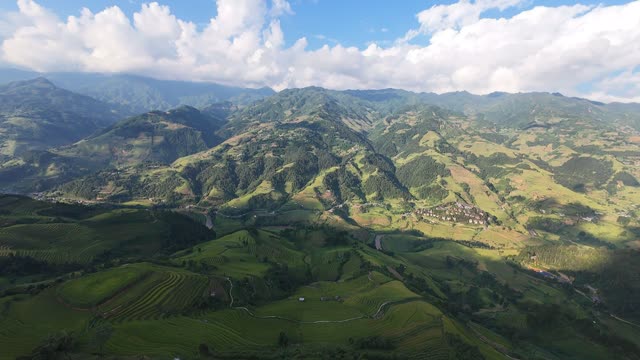 Valley Village Among Green Peaks