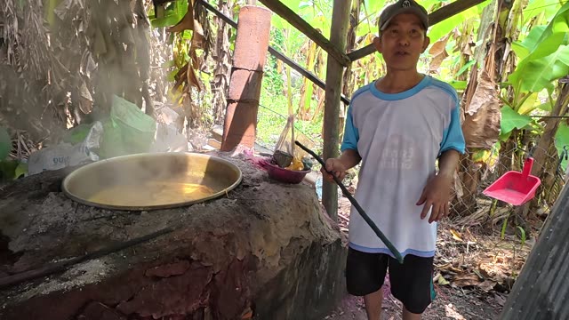 Preparing Dyed Sedge For Mats